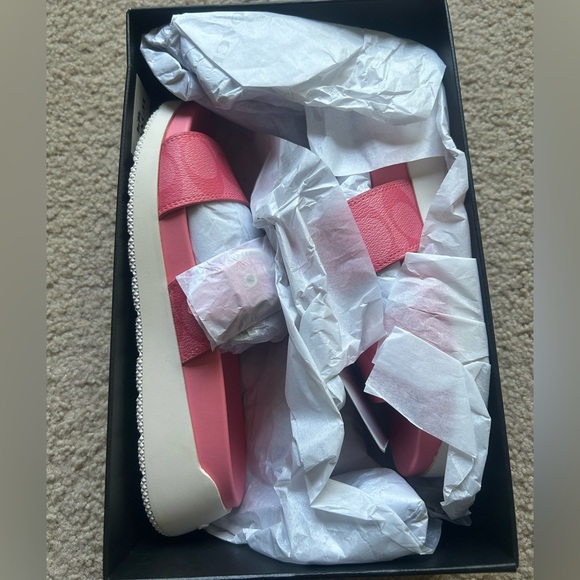 Coach Gwen Pink Lemonade Two Strap Buckle Slide Sandals Size 7-8 - Picture 12 of 13